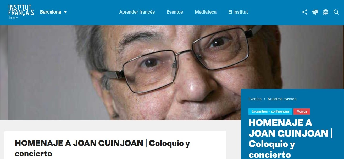 Homenaje a Joan Guinjoan en el Instituto Franc�s de Barcelona